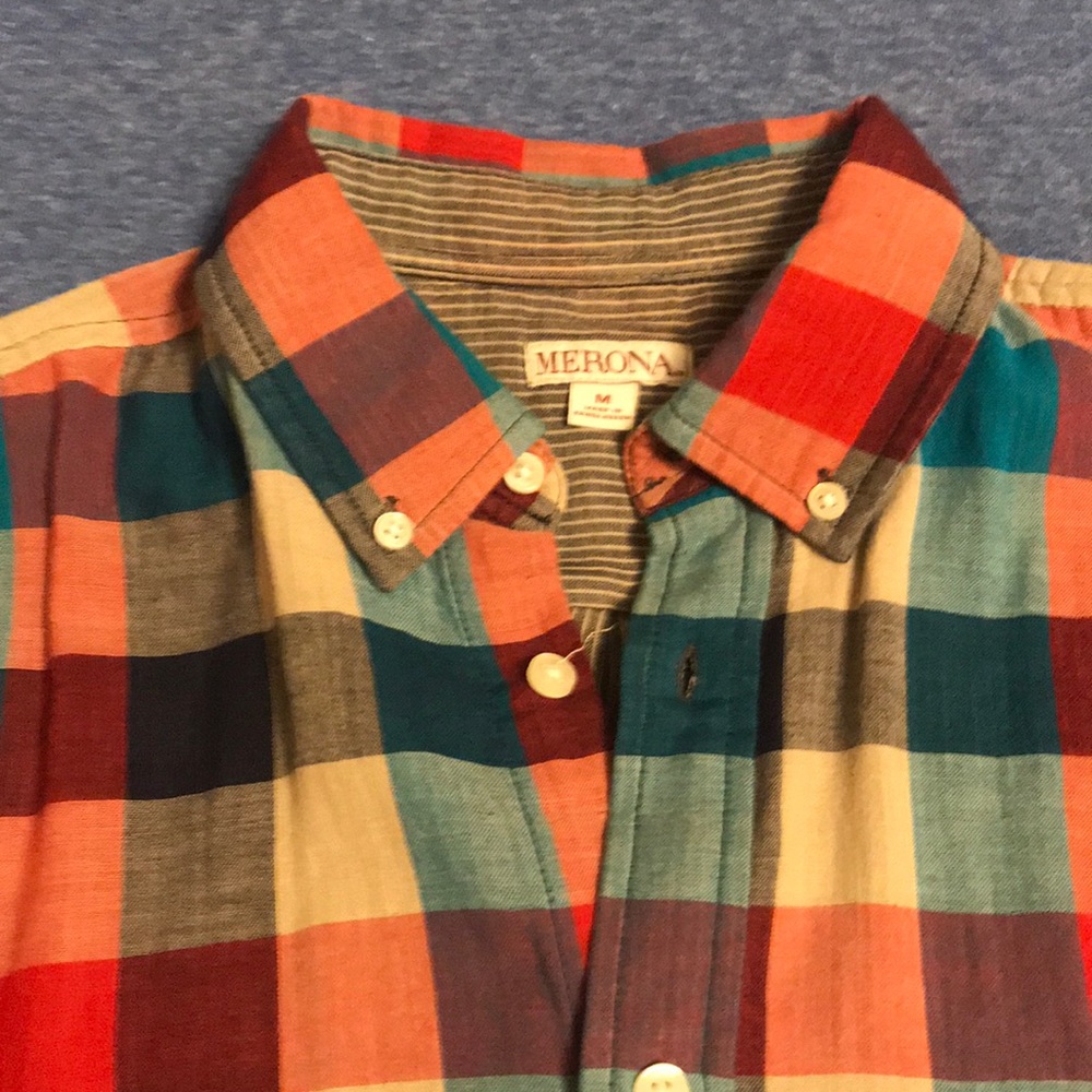 Merona Plaid Summer Time Lightweight Button Down